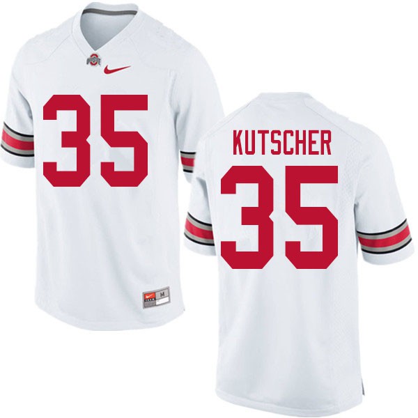 Ohio State Buckeyes #35 Austin Kutscher Men Embroidery Jersey White OSU38836